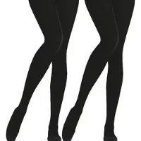 Bonanza Panty - 2-Pack - Blikdicht 60 denier - Zwart - Maat L/XL