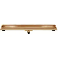 Guido Gusto Copper RVS Douchegoot compleet met flens 100x7x6,7cm tegelrooster