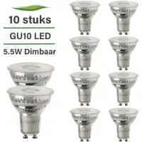 Lybardo 10 Pack LED GU10 Lybardo Master 5.5W 60 graden 2700K Warm Wit Dimbaar
