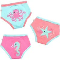 Zoocchini set van 3 oefenbroekjes -Biologisch katoen - Ocean Gals - Meisjes - 2-3 jaar