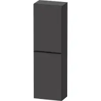 Duravit Hoge kast d-neo kolomkast wand 132 cm linksdraaiend mat grafiet