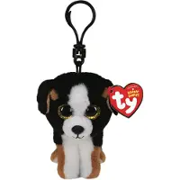 TY beanie babies clip hondenknuffel roscoe 7 cm
