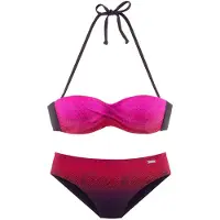 LASCANA Bikini 'Iris' pink / rood / zwart