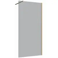 Guido Gusto Inloopdouche 110x200 8mm Nano glas mat goud serie Silvio Rookglas