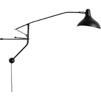 DCW éditions Mantis Bs2 Mini Wandlamp - Wandlampen Staal Black - BS2 Mini BL