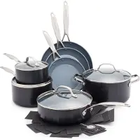 Greenpan Valencia Pro 10-delige pannenset - inductie - aluminium - incl deksels - kook- en koekenpannen - incl beschermers - stainless steel handvaten - PFAS-vrij