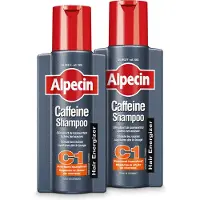 Alpecin Cafeïne Shampoo C1 2x 250ml | Voorkomt en Vermindert Haaruitval | Natuurlijke Haargroei Shampoo voor Mannen
