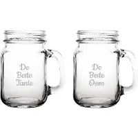 Fusion Gegraveerde Drinkglas 45cl De Beste Tante-De Beste Oom