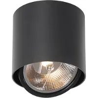 QAZQA Design opbouwspot zwart draai- en kantelbaar GU10 111mm - Impact
