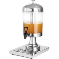 Hendi Saftdispenser, 8 liter, roestvrij staal, afmetingen 260x360x(hoogte)560 mm