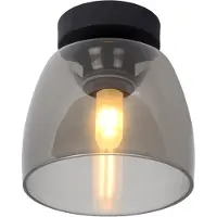 Lucide TYLER - Plafonnière (Plafondlamp) Badkamer - Ø 16,1 cm - 1xG9 - IP44 - Zwart