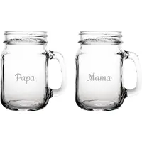 Fusion Gegraveerde Drinkglas 45cl Mama & Papa