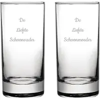 Fusion Gegraveerde longdrinkglas 28,5cl De Liefste Schoonvader-De Liefste Schoonmoeder