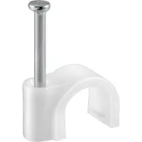 Wentronic Kabelklemmen met spijker voor kabels tot 14mm - 100 stuks / wit