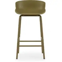 Normann Copenhagen Hyg barkruk metalen poten 65 cm Olijfgroen