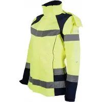 HKM softshell jas - Safety- neongeel/zilver - maat 140