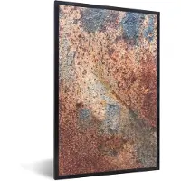 PosterMonkey Fotolijst incl. Poster - Staal - Roest - IJzer - 20x30 cm - Posterlijst