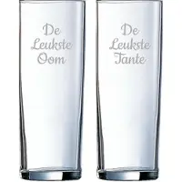 Arcoroc Gegraveerde longdrinkglas 31cl De Leukste Tante-De Leukste Oom