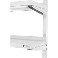 Royal Catering Wandrek van roestvrij staal - 2 planken - 40 x 120 cm