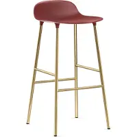 Normann Copenhagen Barstoel Form Barstool 75 cm Brass Red
