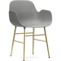Normann Copenhagen Stoel Form Armchair Brass Grey