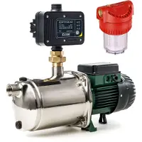 DAB EuroInox 40/80 M + Control-D met aanzuigslang 7 meter en voorfilter