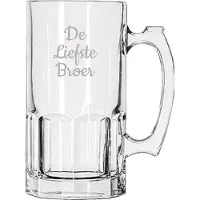 Libbey Gegraveerde Bierpul 1ltr De Liefste Broer