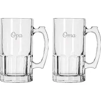 Libbey Gegraveerde Bierpul 1ltr Opa & Oma
