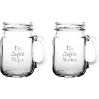 Fusion Gegraveerde Drinkglas 45cl De Liefste Mama-De Liefste Papa