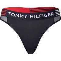 Tommy Hilfiger Tommy Hilfigervoor vrouwen. UW0UW03542 Stretch string met marineblauw blokkendessin (XL), Homewear, Duurzaam, Gerecycled nylon