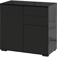 HOMCOM opbergkast - spaanplaat - MDF - 79 L x 36 B x 74 H cm - zwart
