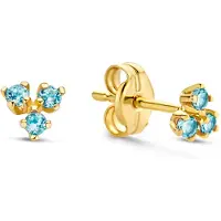 Jackie Gold Triangle Topaz Studs JKE20.017