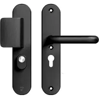 Axa Veiligheidsbeslag Oval Plus D-duwer+kruk U PC55 anti-kerntrek zwart