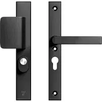 Axa Veiligheidsbeslag Edge Plus smal D-duwer+kruk Blok PC55 anti-kerntrek zwart