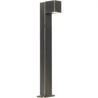 QAZQA Industriële staande buitenlamp antiek goud 65 cm IP44 - Baleno