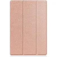 Modo Hoesje Geschikt voor Samsung Galaxy Tab S6 Lite - 10.4 inch - Samsung Tab S6 Lite Hoesje - Tri fold book case hoes - TPU Back Cover met stand Rosegoud