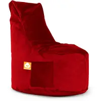 Whoober zitzak stoel "Nice" velvet rood - Wasbaar - Zacht en comfortabel