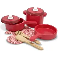 Melissa & Doug Luxe set met houten keukenaccessoires - Potten en pannen
