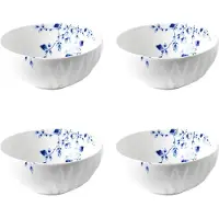 Heinen Delfts Blauw Soepkom Blauw Vouw - Porselein - 450 ml - 4 stuks