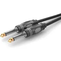 Sommer cable HBA-6M-0300 Jackplug Audio Aansluitkabel [1x Jackplug male 6,3 mm (mono) - 1x Jackplug male 6,3 mm (mono)] 3.00 m Zwart