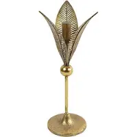 Decostar Kandelaar met Bladeren | Goud | 18,5 x 34 cm
