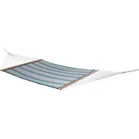 VIVERE Sunbrella gewatteerde 2-persoons hangmat Kleur: lichtblauw/beige