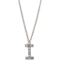 Orphelia ZK-Alpha/I - Ketting Letter I - 925 Sterlingzilver / Zirconium - 44 cm