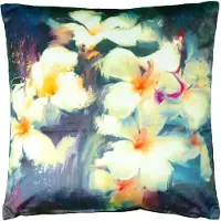 SoleVito Kussen Art Flower donkerblauw 45x45 cm