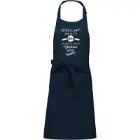 Kariban mijncadeautje - luxe keuken- barbecueschort - Niemand is perfect - 1954 - navy blauw