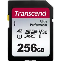 Transcend TS64GSDC340S SDXC-kaart 256 GB A1 Application Performance Class, A2 Application Performance Class, v30 Video Speed Class, UHS-Class 3 Schokbestendig,