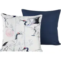 De Witte Lietaer Sierkussenhoes Mont Blanc Majolica Blue 40 x 40 cm (Set van 2)
