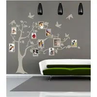 Coart By Artikel Coart Muursticker Lovely Family 1 - fotolijst familieboom - 148/190 x 170 cm - Bruin Grijs