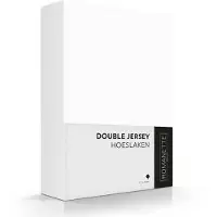 Romanette Hoeslaken Wit (Double Jersey)-2-persoons (140/150 x 200/210/220 cm)