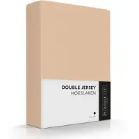 Romanette Hoeslaken Camel (Double Jersey)-Lits-Jumeaux XL (200 x 200/210/220/230 cm)